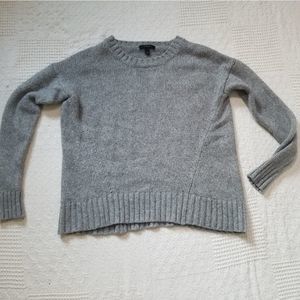 J Crew Wool Blend Oversized Pullover Grey Tunic Sweater Size XS